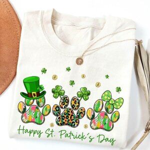 Happy St. Patrick's Day Shirt, Dog Paw T-shirt